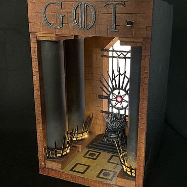 Куклы и игрушки ручной работы. Ярмарка Мастеров - ручная работа Book nook "GOT" / Бук нук "Игра престолов". Handmade.