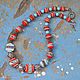 Beads Red-turquoise lampwork ethno boho, Beads2, Moscow,  Фото №1
