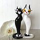  парные фигурки кошек из стекла. Статуэтки. kotik shop. Ярмарка Мастеров.  Фото №4
