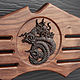 Полка для самурайских мечей черный орех/венге с драконом. Подставки. CNC-Wood. Интернет-магазин Ярмарка Мастеров.  Фото №2