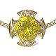 Golden cross-hemisphere pendant with diamonds, Pendant, Moscow,  Фото №1