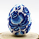 Easter egg from beads 'Gzhel'. Eggs. KOTiYA. Online shopping on My Livemaster.  Фото №2