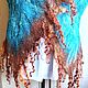 Felted vest with sheep curls Turquoise and terracotta. Vests. FansFelt. My Livemaster. Фото №5
