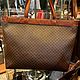 Винтаж: Сумка-тоут Celine Unisex из коричневого макадама. Сделано в Италии. Сумки винтажные. Chic bags. Ярмарка Мастеров.  Фото №6