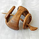 Заколка для волос из дерева "Мелодия леса" (дуб). Заколки. OakForest WoodArt (Александр). Интернет-магазин Ярмарка Мастеров.  Фото №2