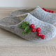 Women's Slippers Currant felt from Merino wool with prevention. Slippers. Obuffca. Online shopping on My Livemaster.  Фото №2