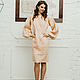 Pale pink felt dress with wide sleeves, Dresses, Yalta,  Фото №1