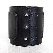 Украшения handmade. Livemaster - original item Wide Leather Bracelet Cuff, Unisex Wristband.. Handmade.