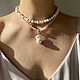 Чокер из жемчуга. Чокер жемчужный. Чокер из алмаза. Чокер. 4NADYA Jewelry. Ярмарка Мастеров.  Фото №4