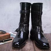 Обувь ручной работы handmade. Livemaster - original item Men`s boots made of genuine crocodile leather, premium class.. Handmade.