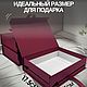 Заказать Коробка подарочная с магнитами и лентой, цвет бордовый. ArtPlaisir (подарочные коробки). Ярмарка Мастеров. . Подарочная упаковка Фото №3