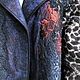  Вальс с барсом двухсторонний леопардовый валяный с вышивкой. Пальто. Войлочные сказки Инны. Ярмарка Мастеров.  Фото №6