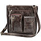 Leather bag 'Bob' (dark brown antique), Classic Bag, St. Petersburg,  Фото №1