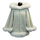 White cashmere jacket with blue Fox fur. Outerwear Jackets. Olga Lavrenteva. My Livemaster. Фото №4