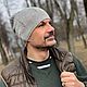 Шапка вязаная ХИПСТЕР ХЭТ молочный лето/ демисезон хлопок. Шапки. Вязаный кэжуал  UNIC Ирина. Ярмарка Мастеров.  Фото №12