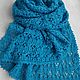 Turquoise scarf (lurex). Scarves. handwerkhof. My Livemaster. Фото №4