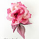 Order Rose silk brooch ' Barbara'. Brooch made of silk. natalya-4 (natalya-4). Livemaster. . Brooches Фото №3