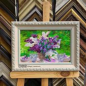 Картины и панно handmade. Livemaster - original item Oil Painting Lilac Flowers 18*24 cm. Handmade.