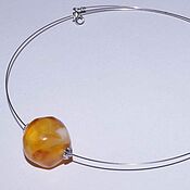 Украшения handmade. Livemaster - original item Choker necklace with amber on a memory wire.. Handmade.