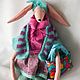 Мягкая игрушка яркая Зайка с сумочкой. Мягкие игрушки. Handsewing.toys (Ирина). Ярмарка Мастеров.  Фото №9