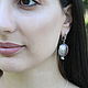 Classic Delicious Garnet earrings with zircons in silver 925 GA0048. Earrings. Sunny Silver. My Livemaster. Фото №4