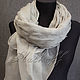 Order Exclusive silk embroidered handkerchief from Gucci fabric grey. Platkoffcom. Livemaster. . Shawls1 Фото №3