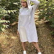 Одежда handmade. Livemaster - original item Dresses: hoodie dress with shimmering insert. Handmade.