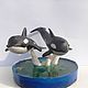 Order Figurine of killer whale figurines made of polymer clay (handmade, dolphins). magic stick. Livemaster. . Figurines Фото №3