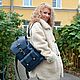 Order Backpack female leather blue Virgi Mod R11-161. Natalia Kalinovskaya. Livemaster. . Backpacks Фото №3
