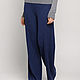 Blue knitted cashmere trousers, cashmere pants. Pants. BerKnitwear. Online shopping on My Livemaster.  Фото №2