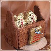 Сувениры и подарки handmade. Livemaster - original item Gingerbread box with the fishes with wishes. Handmade.