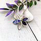 Flower pendant with Swarovski crystals. Pendants. igra-graney. Online shopping on My Livemaster.  Фото №2