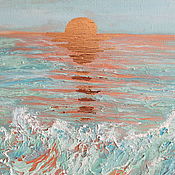 Картины и панно handmade. Livemaster - original item Painting Turquoise sea with potala sunrise. Handmade.