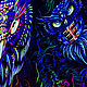 Canvas 'Mystical Owls' Psychedelic Art. Pictures. anahart. My Livemaster. Фото №6
