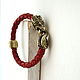 Dragon bracelet genuine leather red, Bead bracelet, Volgograd,  Фото №1