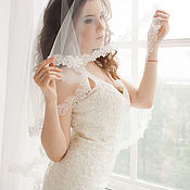 Подвязки: Свадебная подвязка с глиттером прямая