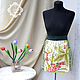 aprons: Apron for kitchen women's Water-repellent Bamboo and Flowers, Aprons, Moscow,  Фото №1