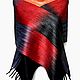 Men's felted scarf Red and black women's scarf, Scarves, Moscow,  Фото №1