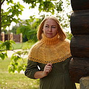 Аксессуары handmade. Livemaster - original item Dickies: Shirt front-knitted down scarf for women. Handmade.