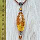 Amber. Pendant 'Gold list' of amber silver. Pendants. Frollena II. Natural Baltic amber. My Livemaster. Фото №4