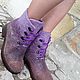 Заказать Эко ботиночки из шерсти разных оттенков Черничные. Eco Shoes by Julia Pizar. Ярмарка Мастеров. . Ботинки Фото №3