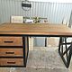 Oak table in loft style, desk 'Oak'. Tables. easyloft48. Online shopping on My Livemaster.  Фото №2