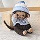 Обезьянка тедди teddy monkey мартышка ручной работы. Тедди Зверята. LuckyBearsShop. Ярмарка Мастеров.  Фото №9