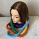 Dreadlocked knitted multicolored scarf. Scarves. vyazanaya6tu4ka. Online shopping on My Livemaster.  Фото №2