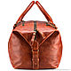 Order Leather travel sport bag (red antique). Russian leather Guild. Livemaster. . Sports bag Фото №3