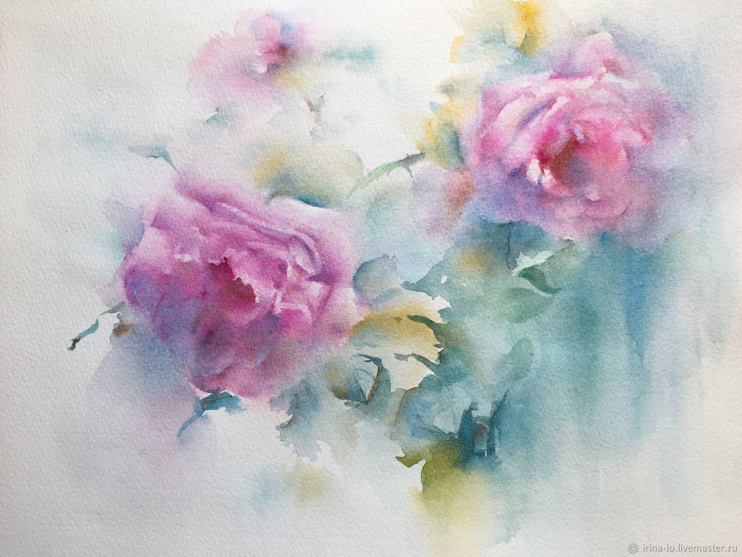 Картины: акварель Розы в интернет-магазине на Ярмарке Мастеров ...