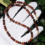 Работы для детей, handmade. Livemaster - original item Natural Hessonite India Beads with Cut. Handmade.
