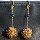 Long Earrings Beads Beads Wild Honey Earrings Balls Amber. Earrings. sevenline. My Livemaster. Фото №5