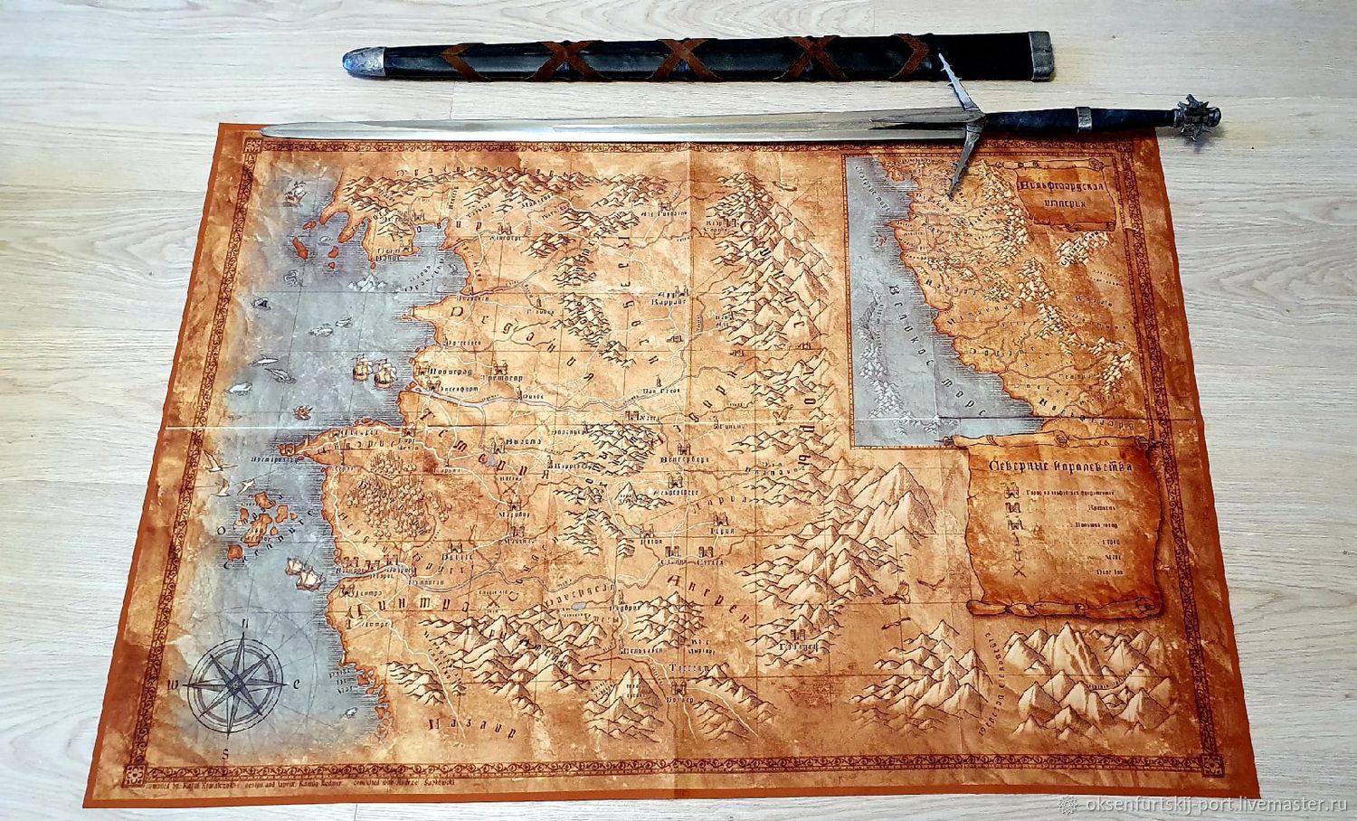 Карта мира Ведьмак – купить онлайн на Ярмарке Мастеров – O0IJWRU | Карты мира, Москва