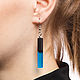Straight blue earrings (option 2), Earrings, Engels,  Фото №1